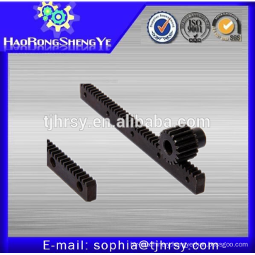 Black oxide spur gear with rack